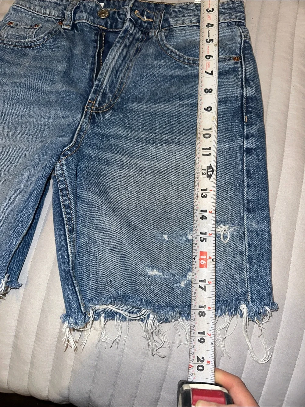 Women Distressed Denim Shorts - Blue